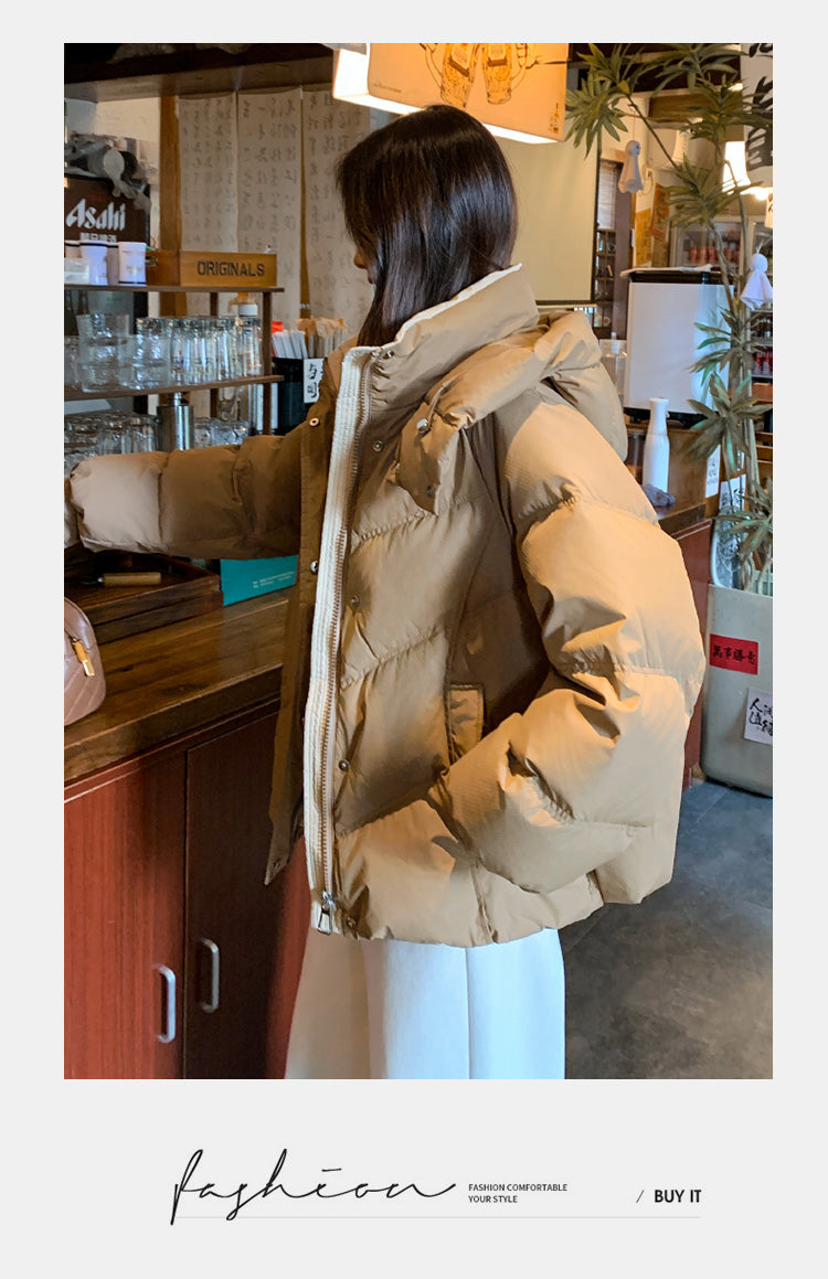 白靈兒羽絨服女小個子短款加厚爆款棉衣外套