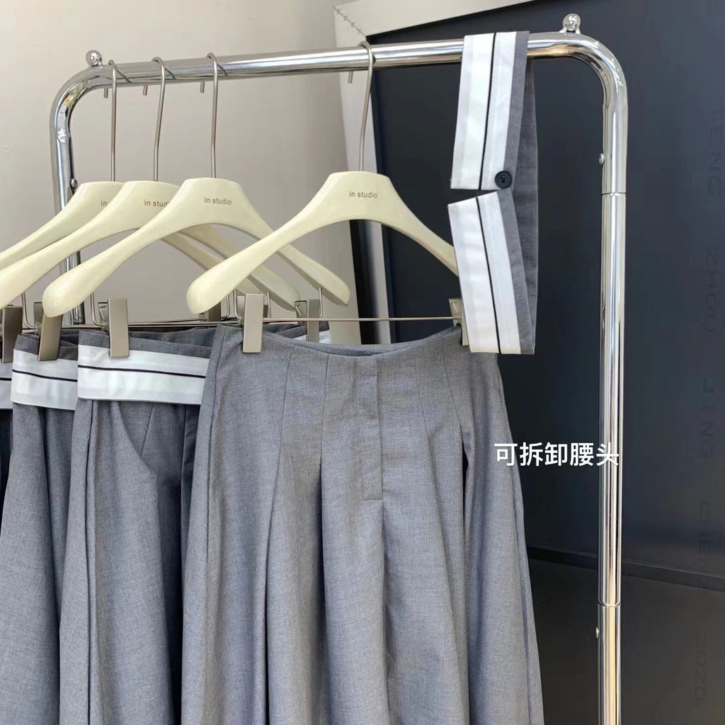 法式半身裙御姐輕熟風設計感翻邊高腰顯瘦大擺裙拖地長裙