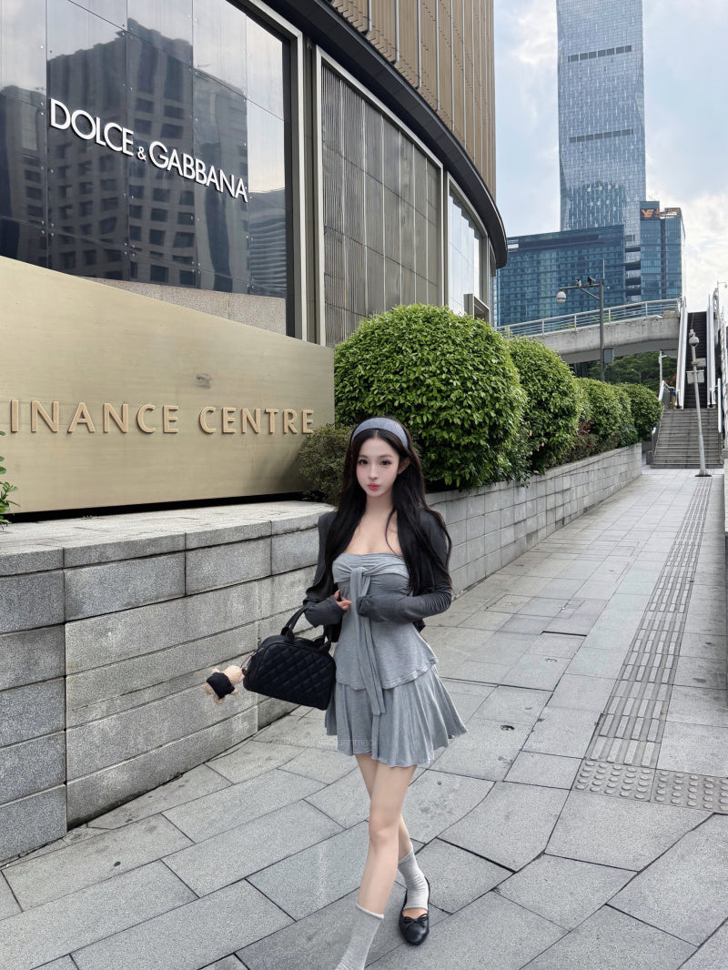 簡約開衫抹胸百搭顯瘦三件套