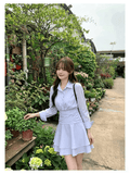 法式氣質設計感波點連衣裙