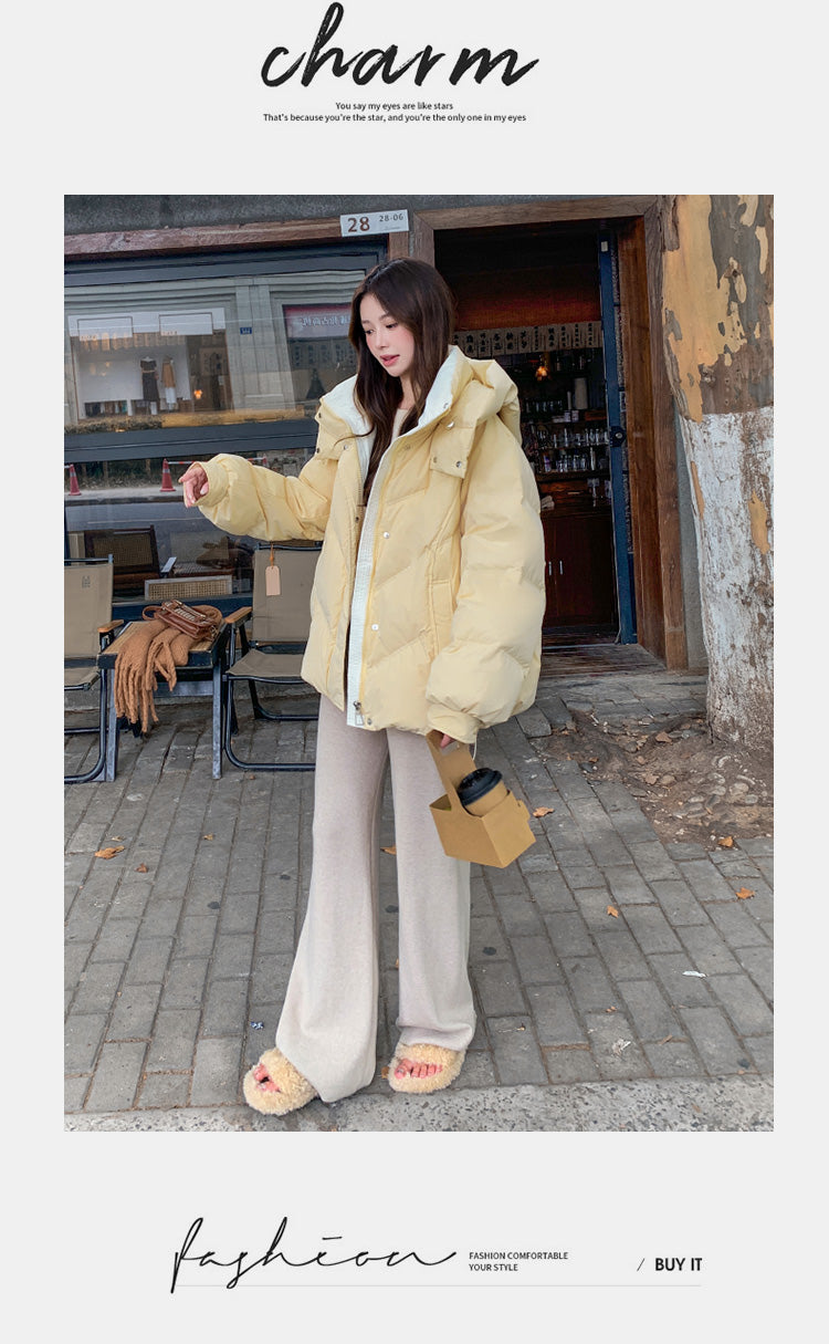 白靈兒羽絨服女小個子短款加厚爆款棉衣外套