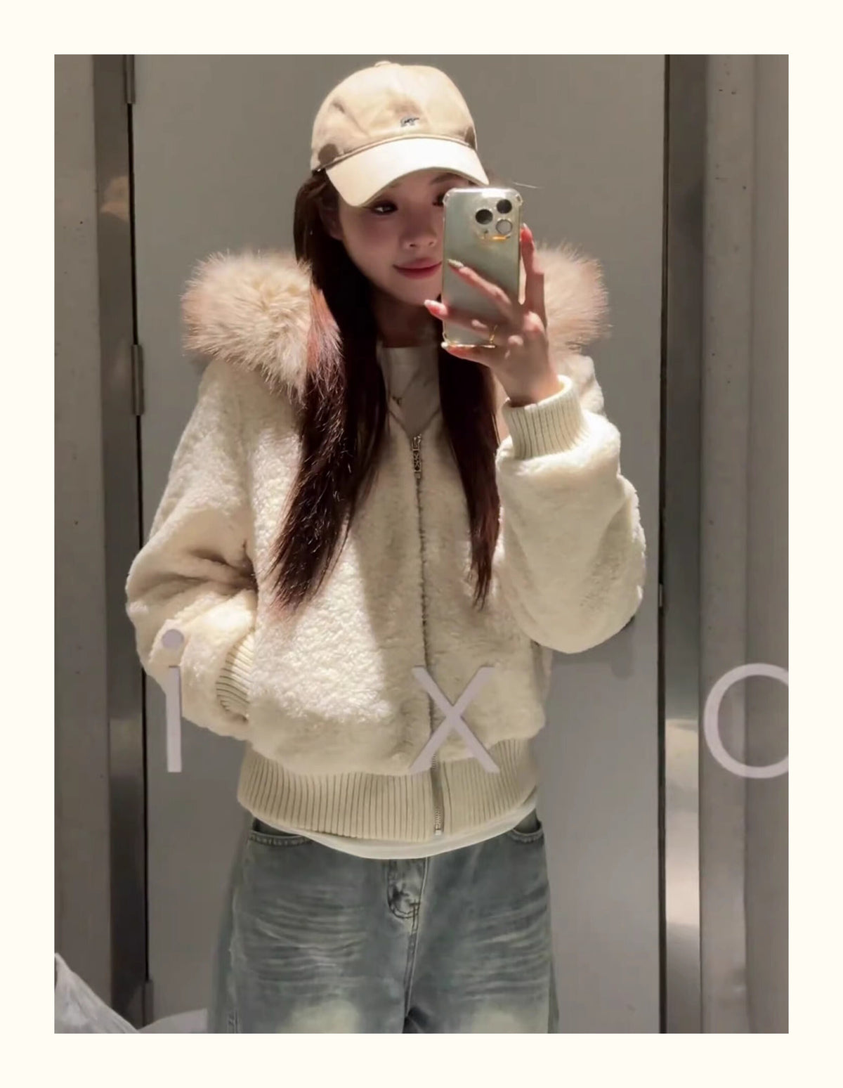 慵懶風質感絨毛外套