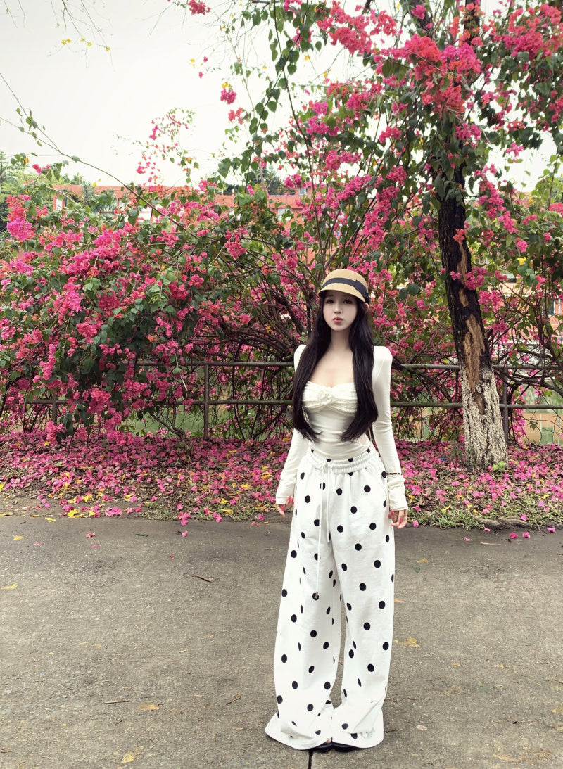 法式氣質方領修身打底衫針織衫
