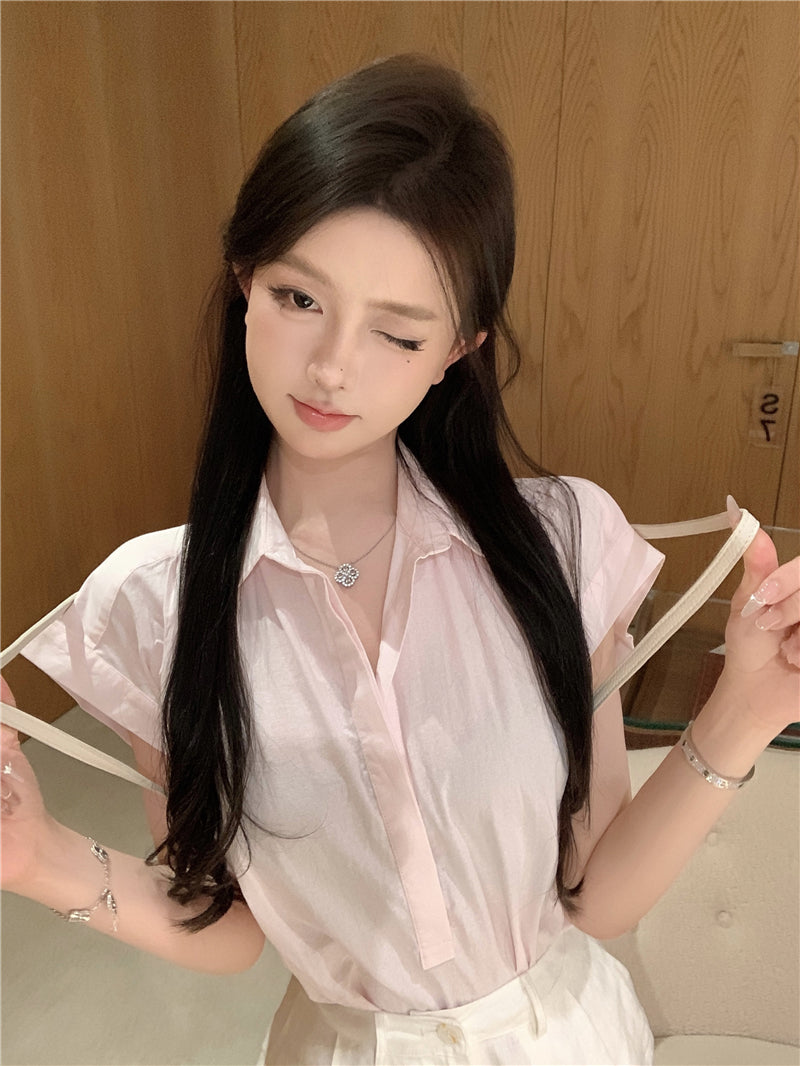 慵懶風氣質棉麻上衣