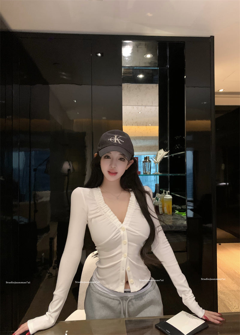 百搭V領百搭打底衫