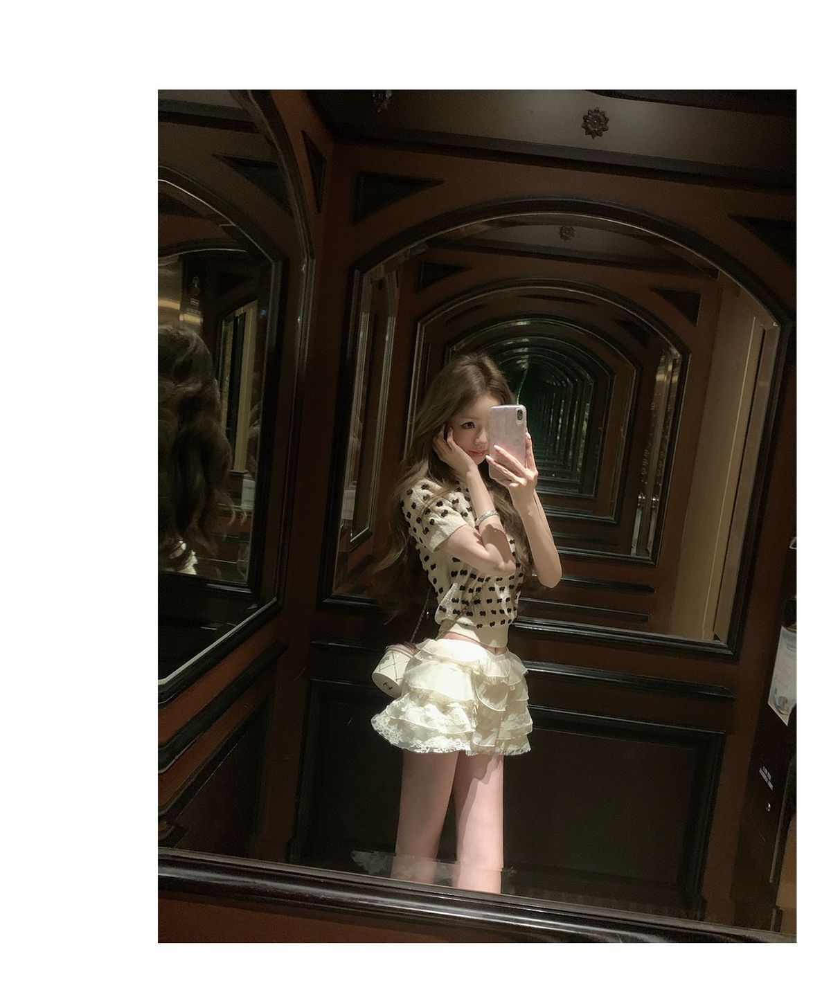 氣質少女蕾絲蓬蓬半身裙