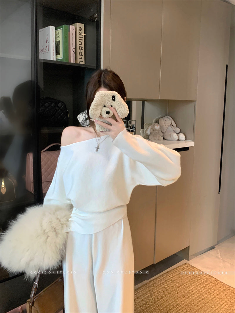 百搭氣質收腰毛衣打底衫