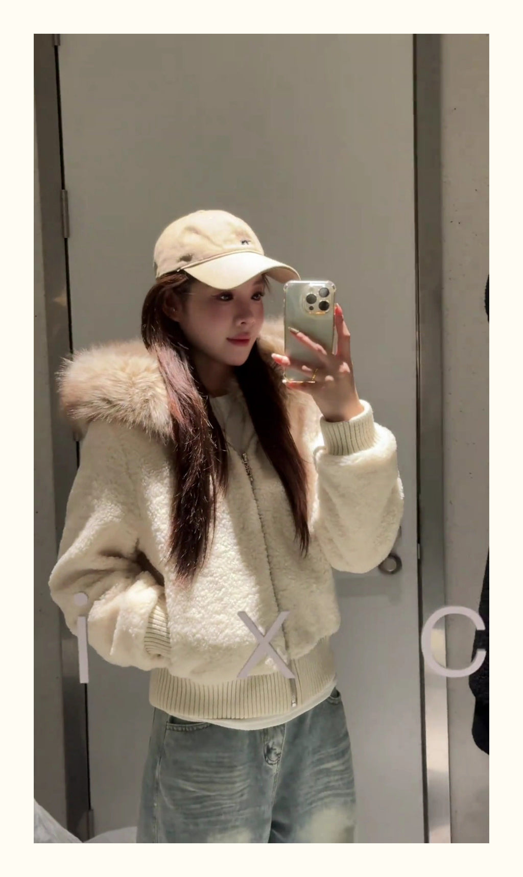 慵懶風質感絨毛外套
