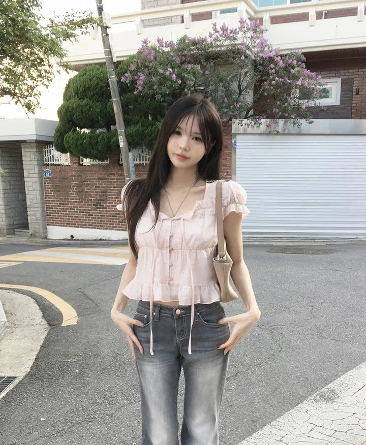 法式質感甜美襯衫