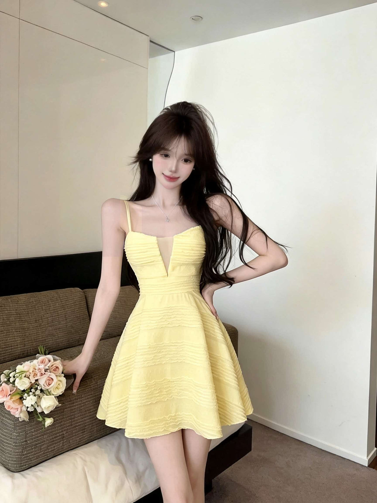 純欲性感辣妹設計感小個子裙