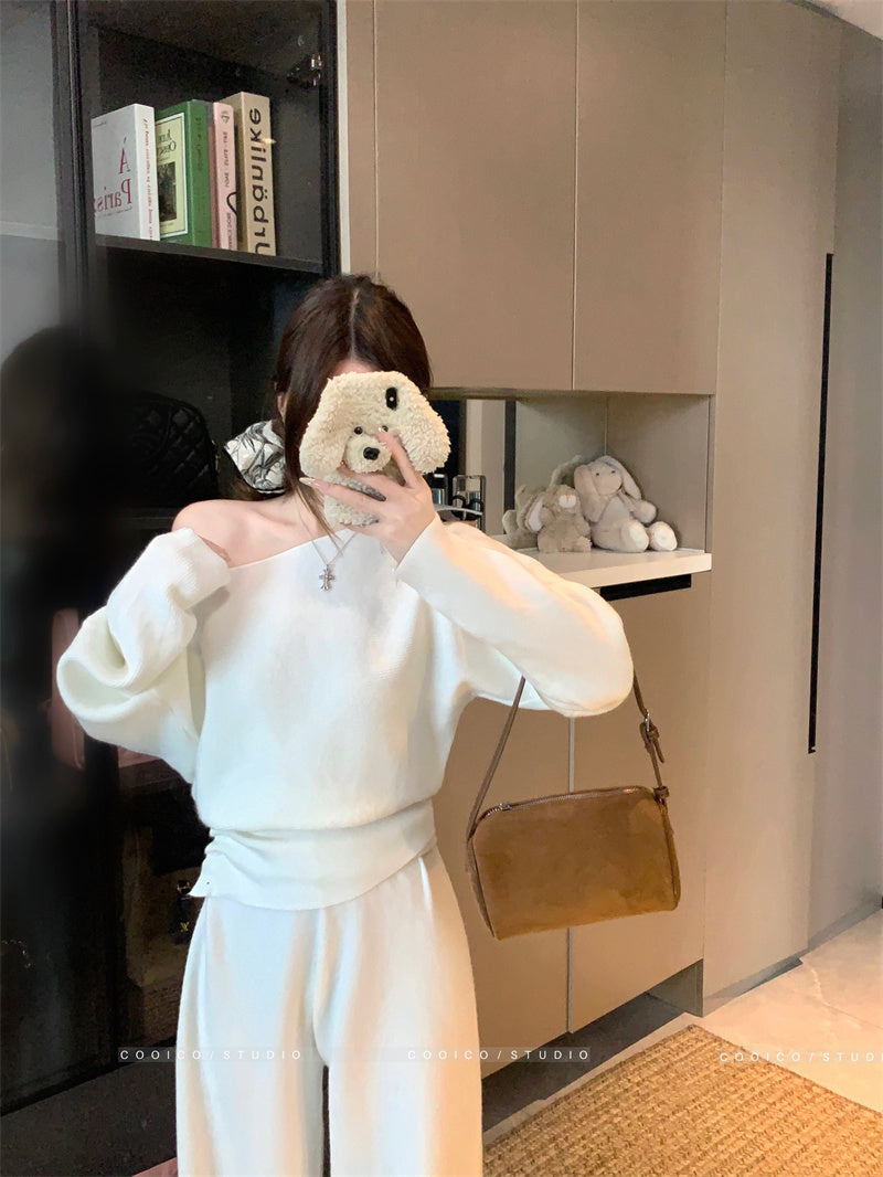 百搭氣質收腰毛衣打底衫