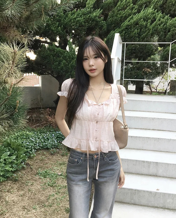 法式質感甜美襯衫