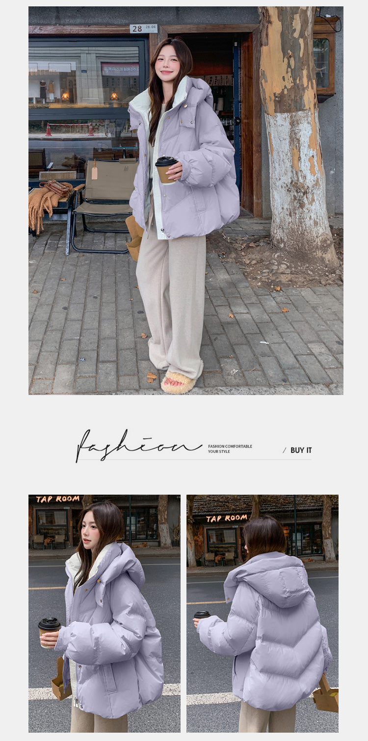 白靈兒羽絨服女小個子短款加厚爆款棉衣外套