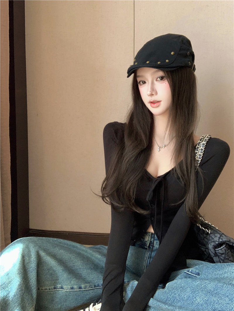 夏季時髦薄款針織防曬外套