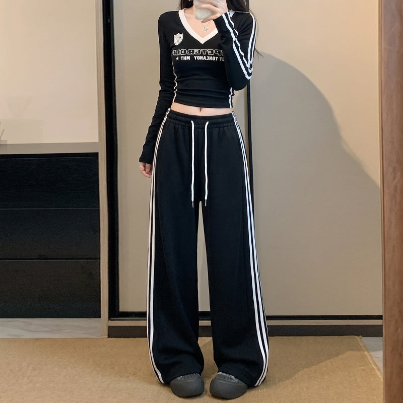 美式條紋運動褲