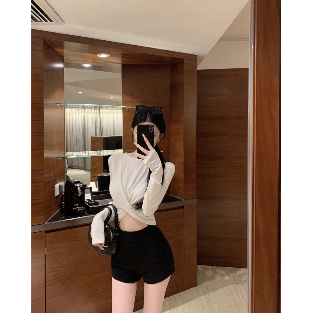 短款露腰顯瘦上衣