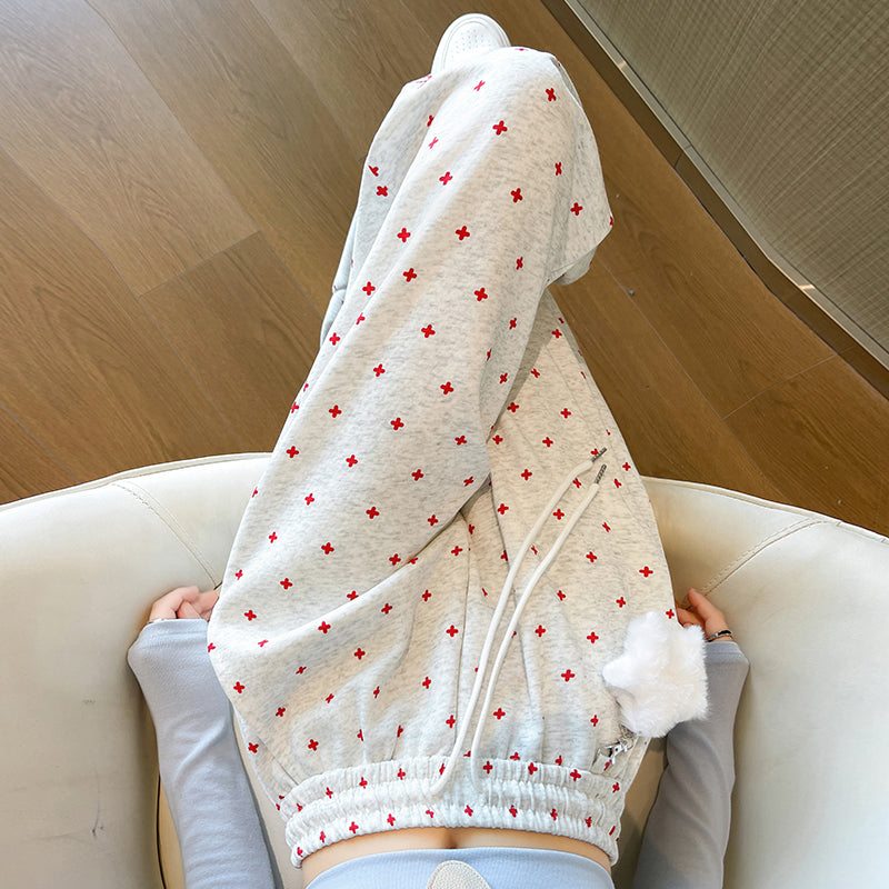 美式復古星星休閒運動褲