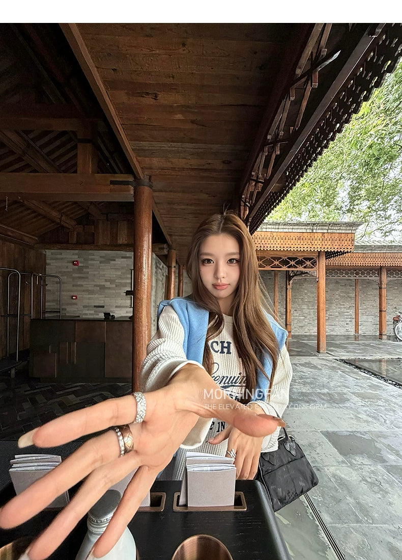 約會休閒慵懶風針織上衣