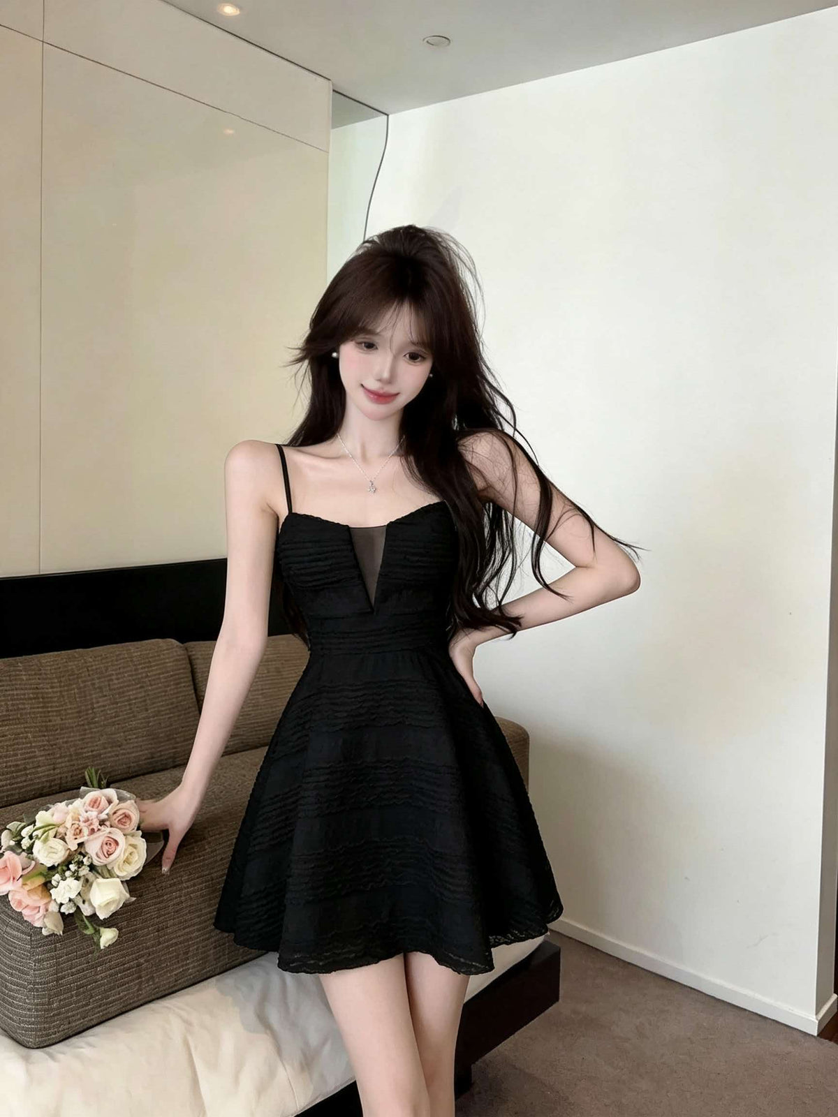 純欲性感辣妹設計感小個子裙