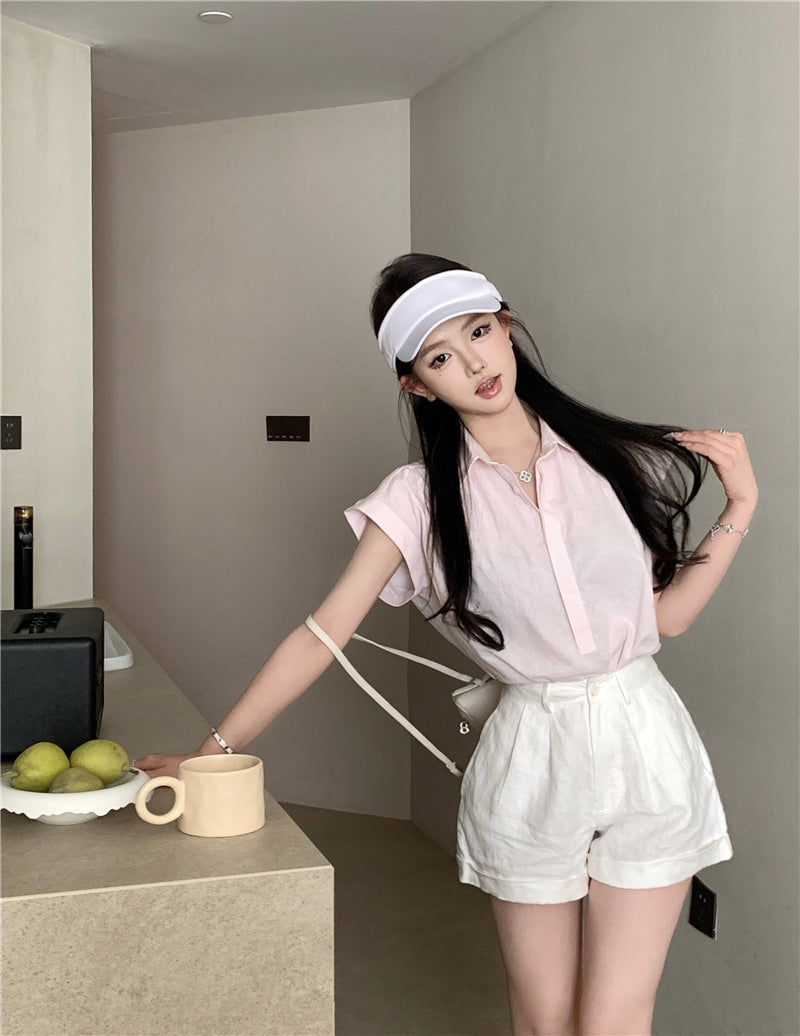 慵懶風氣質棉麻上衣