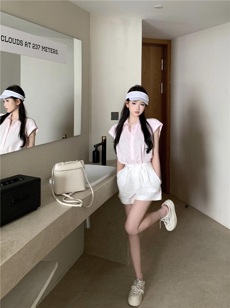慵懶風氣質棉麻上衣