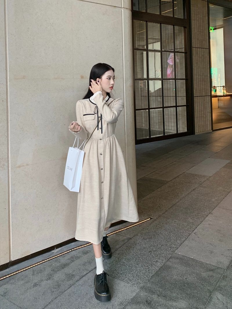 名媛氣質收腰顯瘦連衣裙