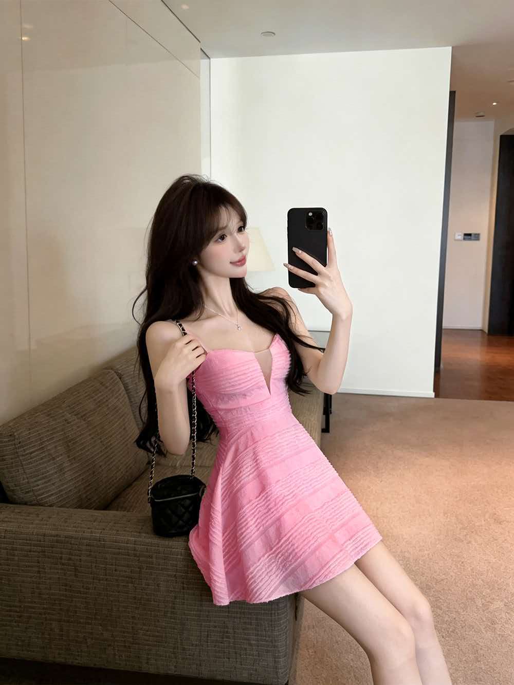 純欲性感辣妹設計感小個子裙