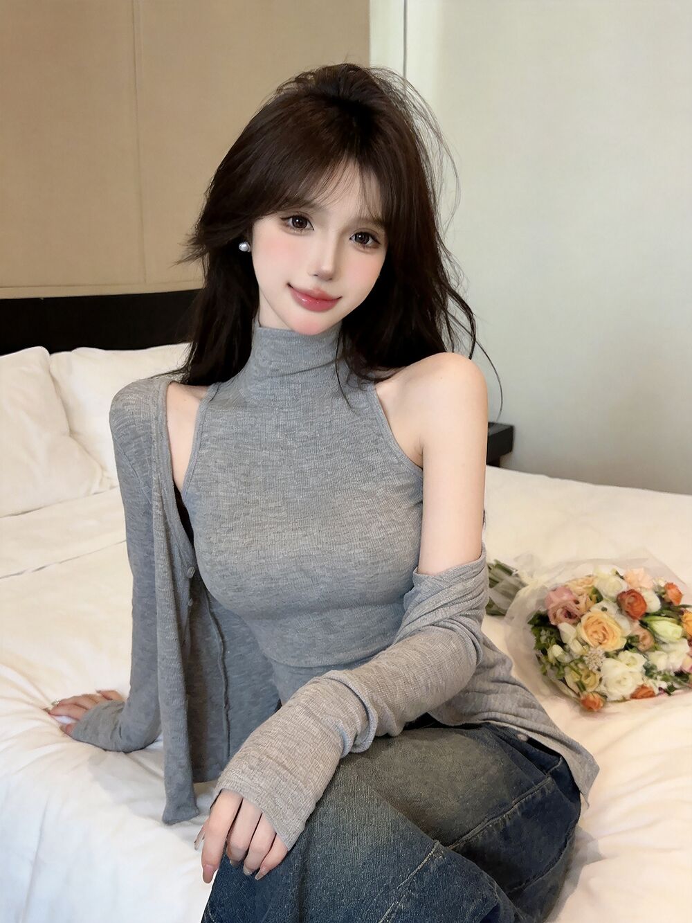 簡約慵懶感氣質休閒百搭無袖背心
