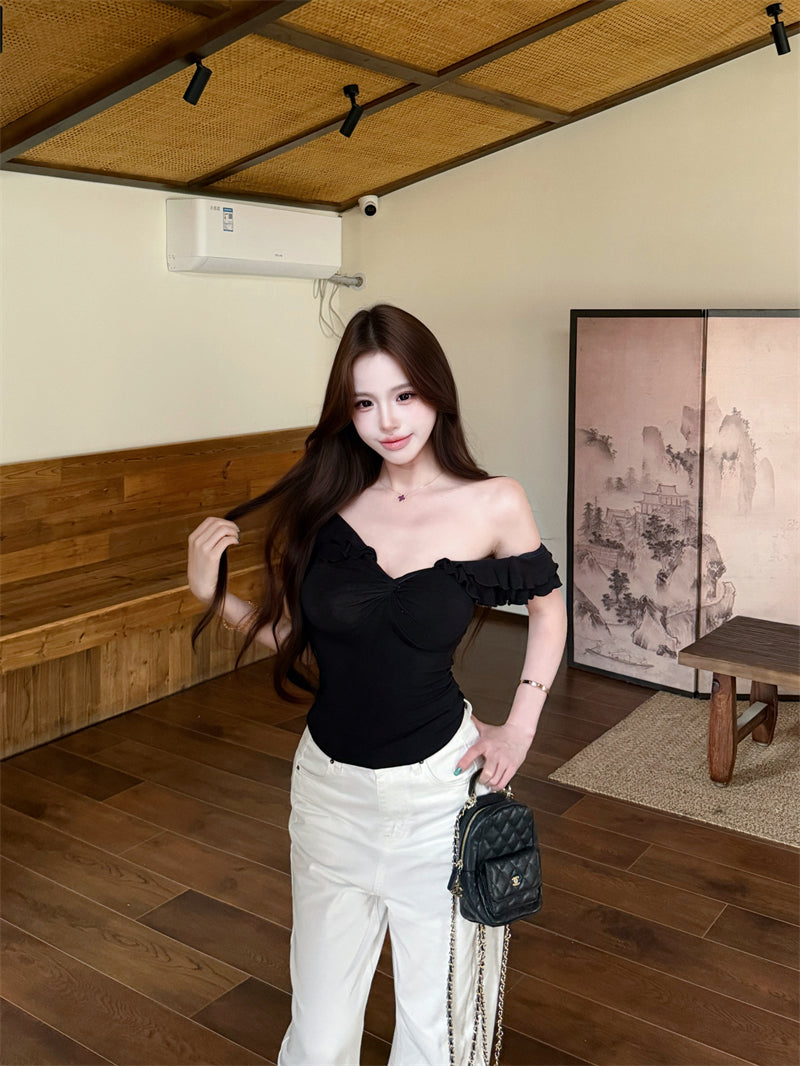 春夏簡約修身顯瘦百搭上衣