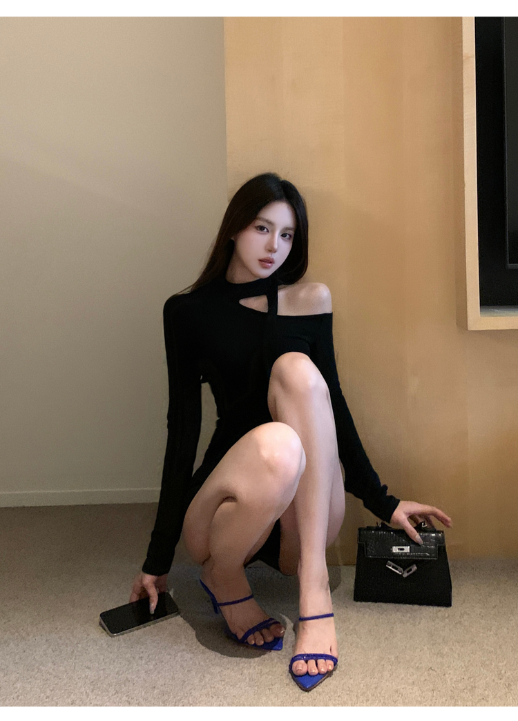 氣質純欲辣妹掛脖上衣