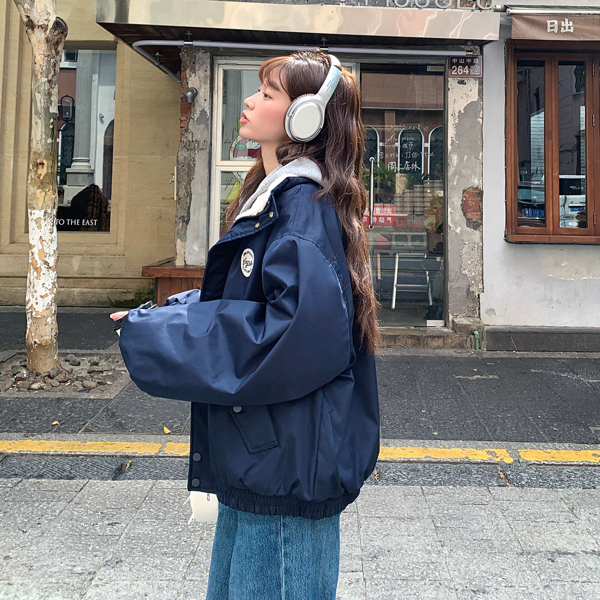 美式復古質感羊羔毛加絨外套