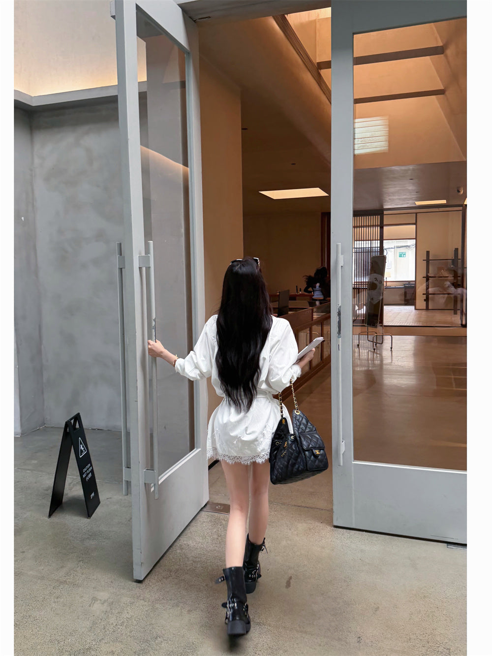 韓系溫柔氣質襯衫連衣裙