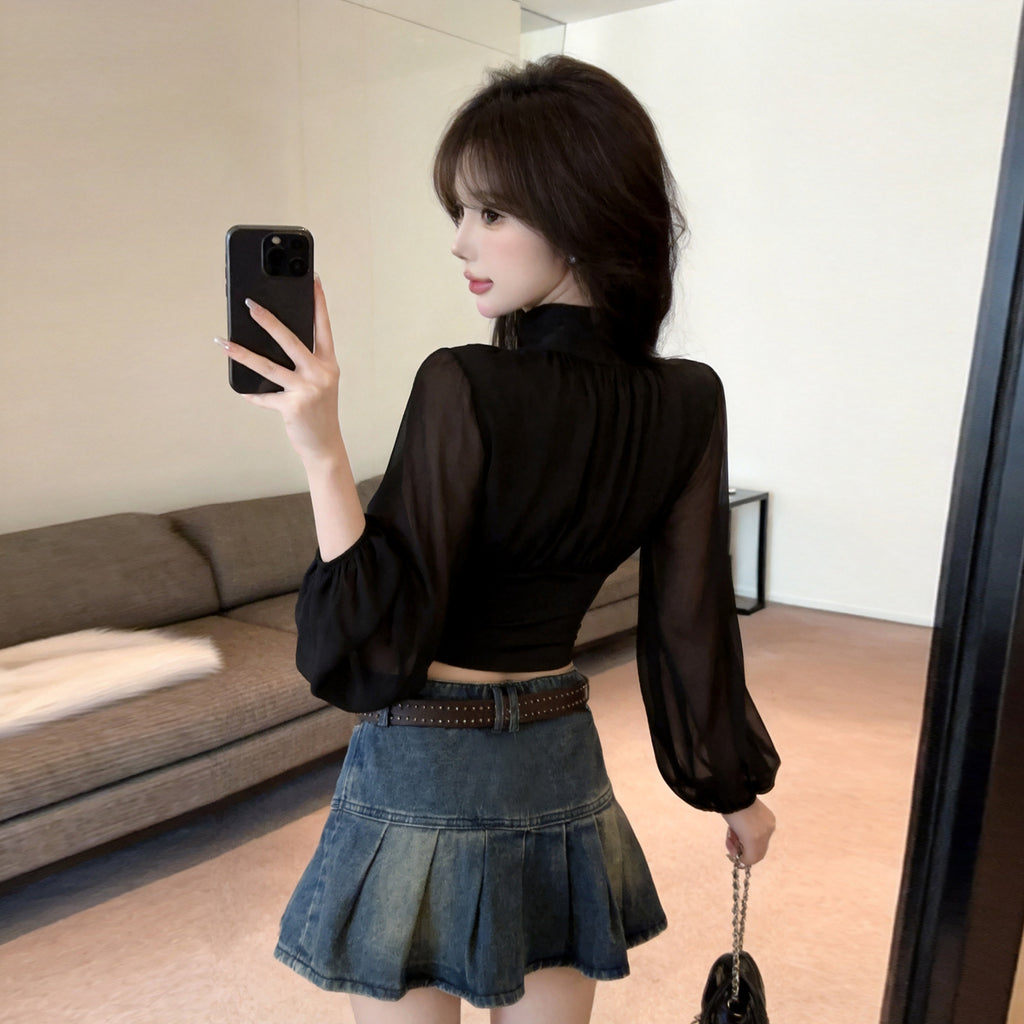 純欲辣妹網紗上衣