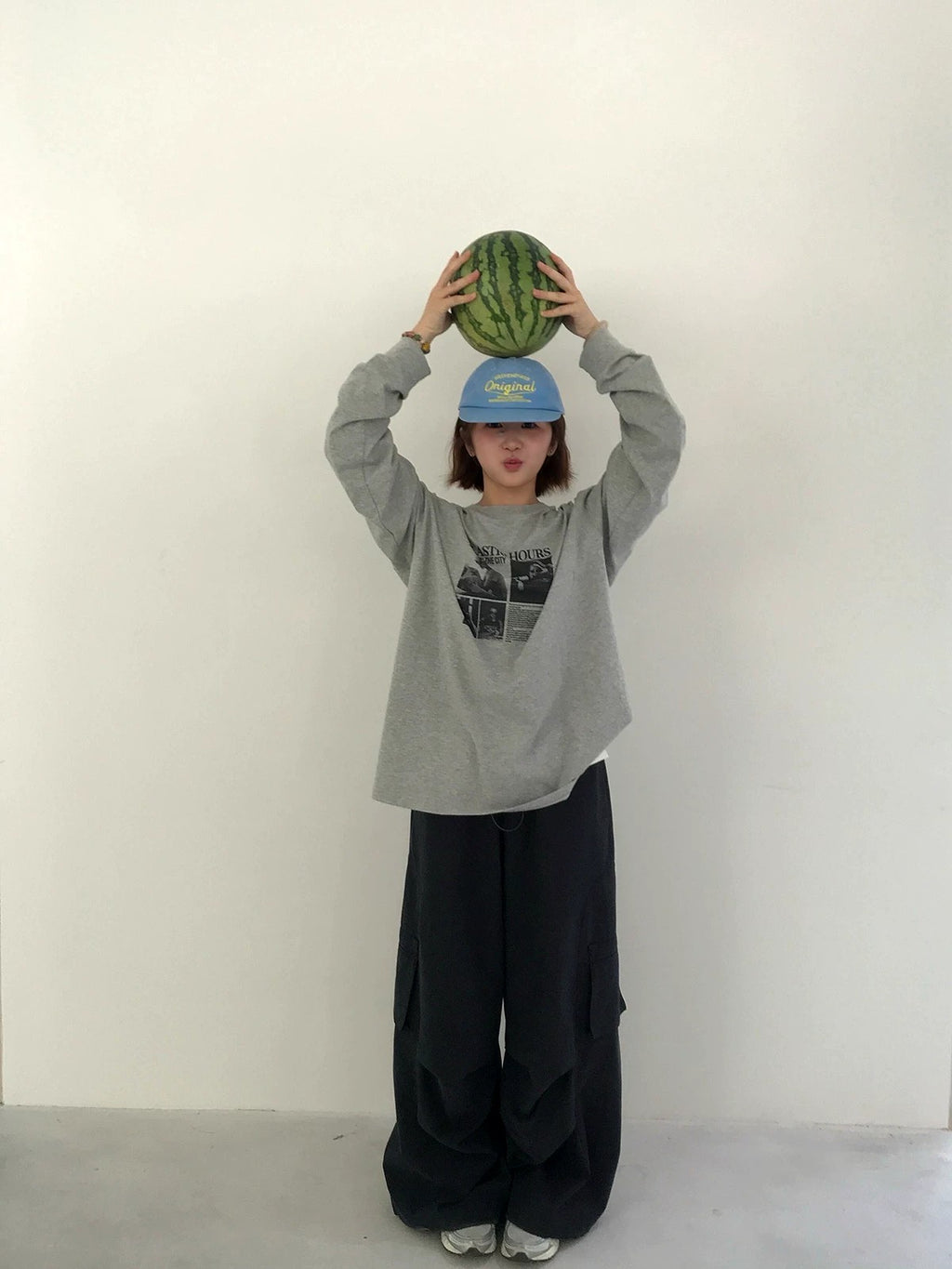 美式休閒簡約氣質印花寬鬆上衣