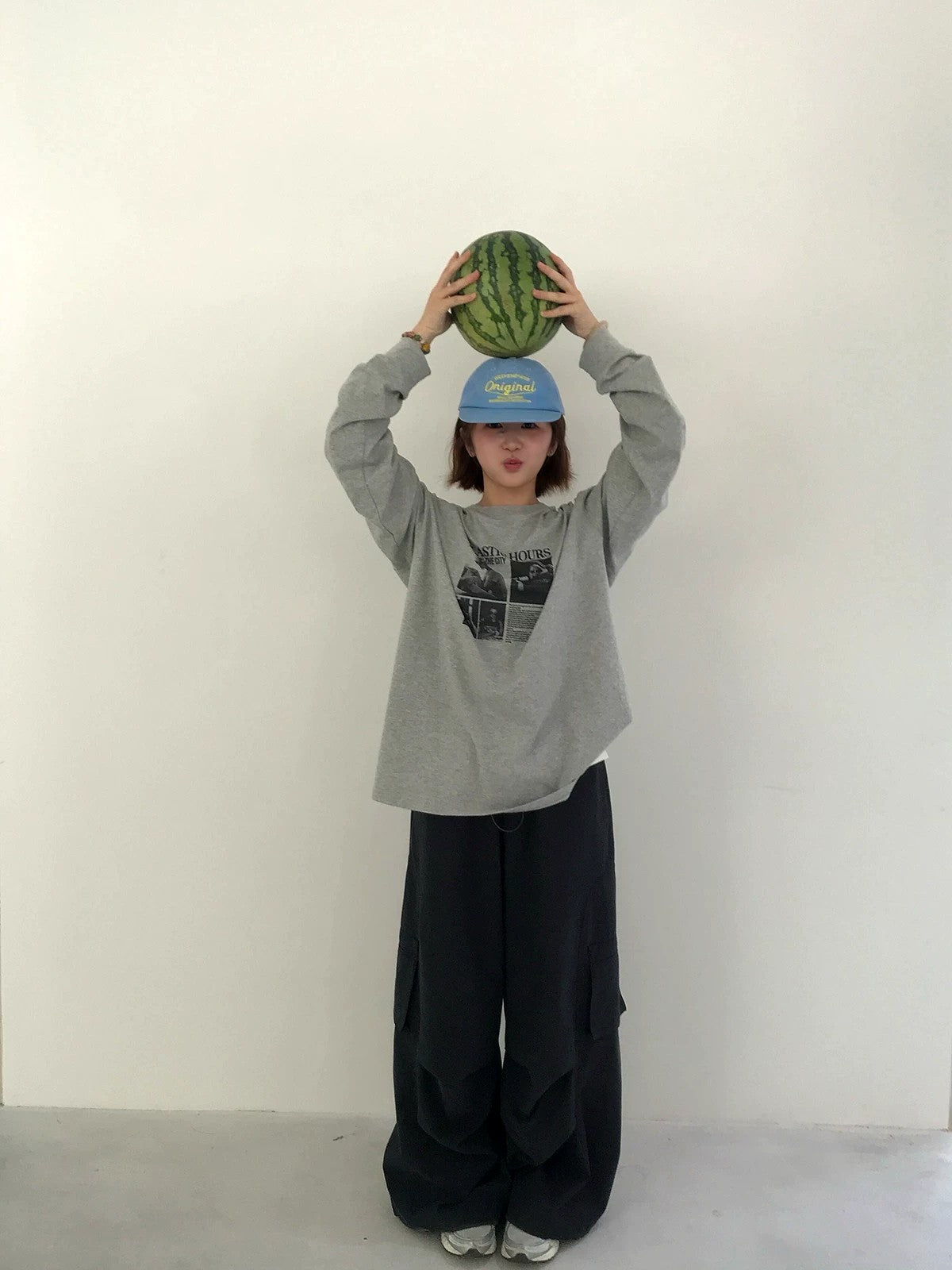 美式休閒簡約氣質印花寬鬆上衣