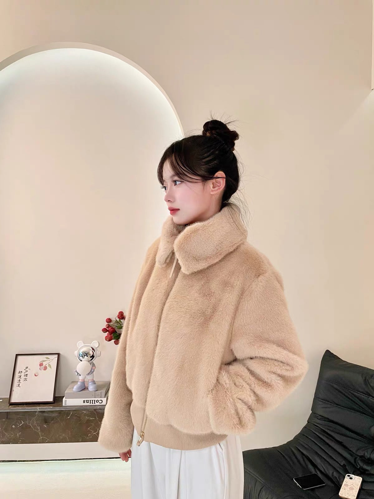 秋冬小個子高級感立領外套