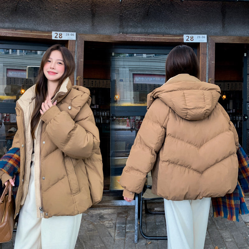 白靈兒羽絨服女小個子短款加厚爆款棉衣外套
