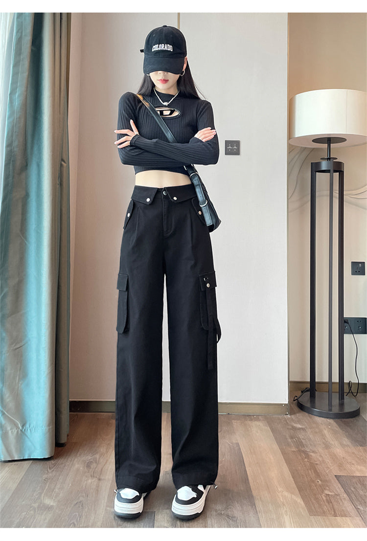 設計感美式工裝褲