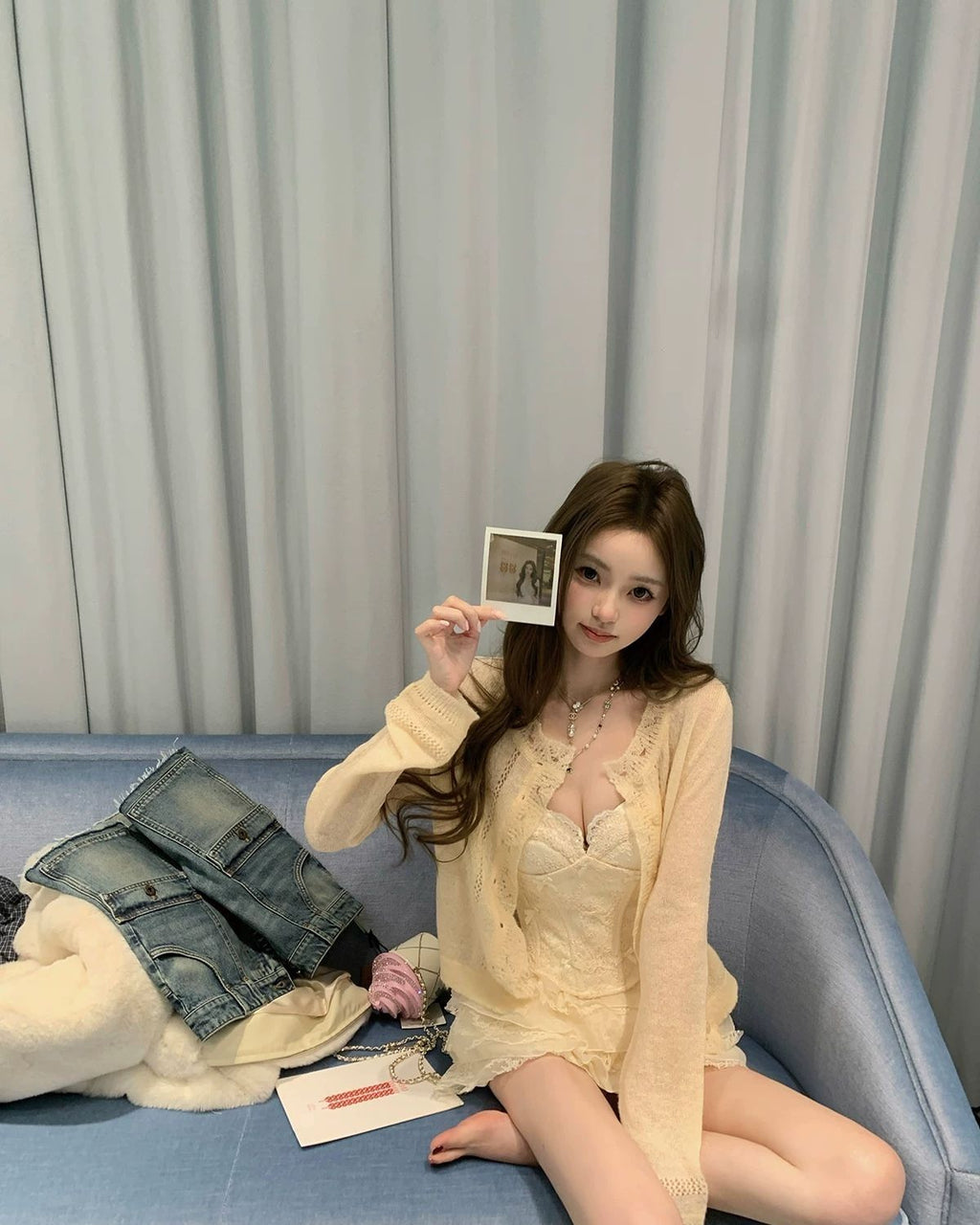 氣質少女蕾絲蓬蓬半身裙