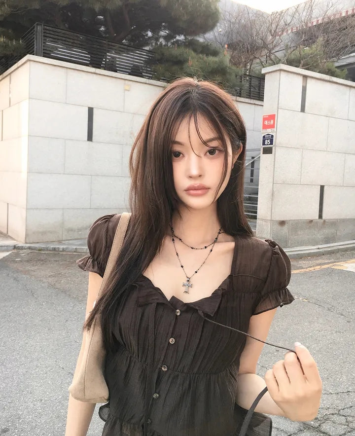 法式質感甜美襯衫