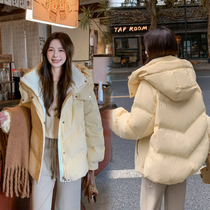 白靈兒羽絨服女小個子短款加厚爆款棉衣外套