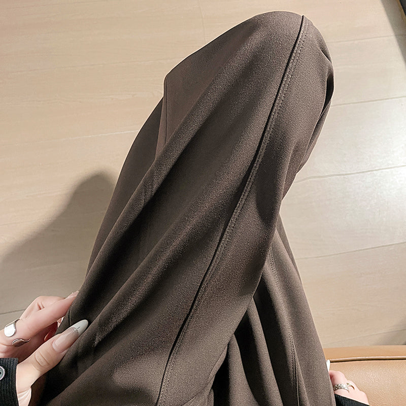質感彎刀西裝褲