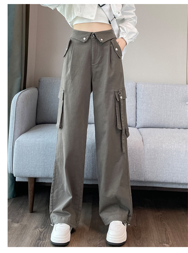 設計感美式工裝褲