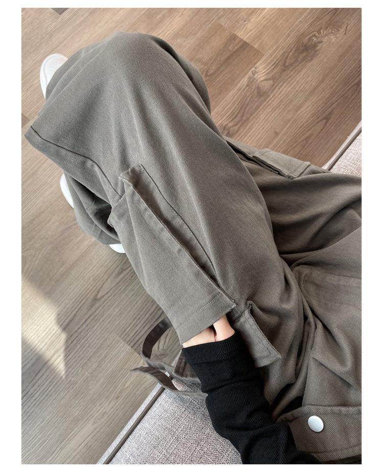 設計感美式工裝褲