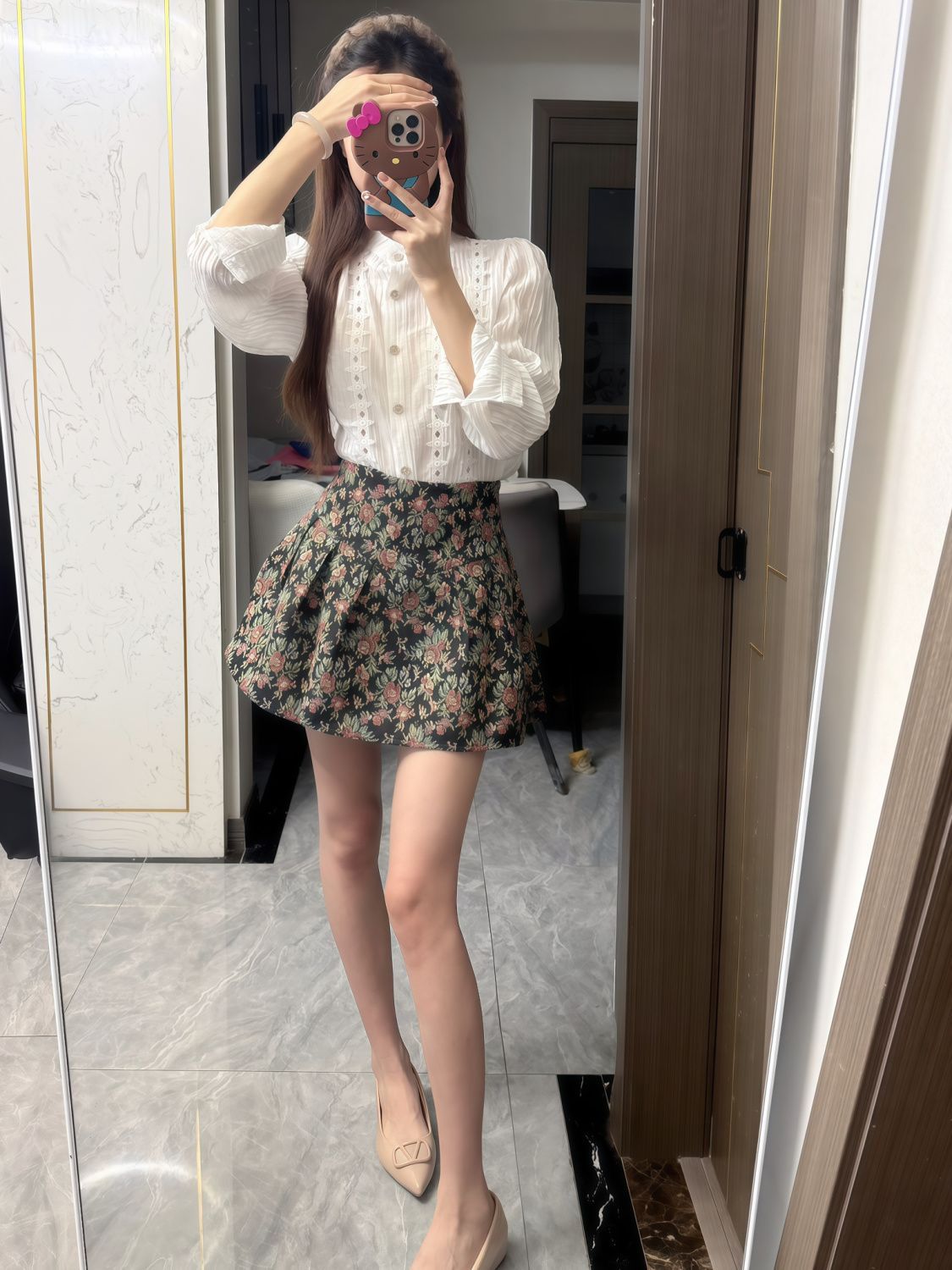 小香風高級感蕾絲鏤空長袖防曬襯衫