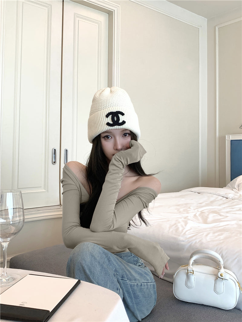 高級質感V領修身打底衫
