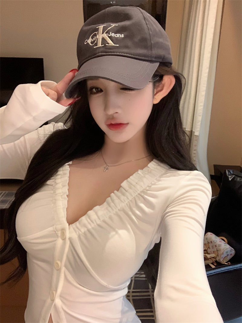 百搭V領百搭打底衫