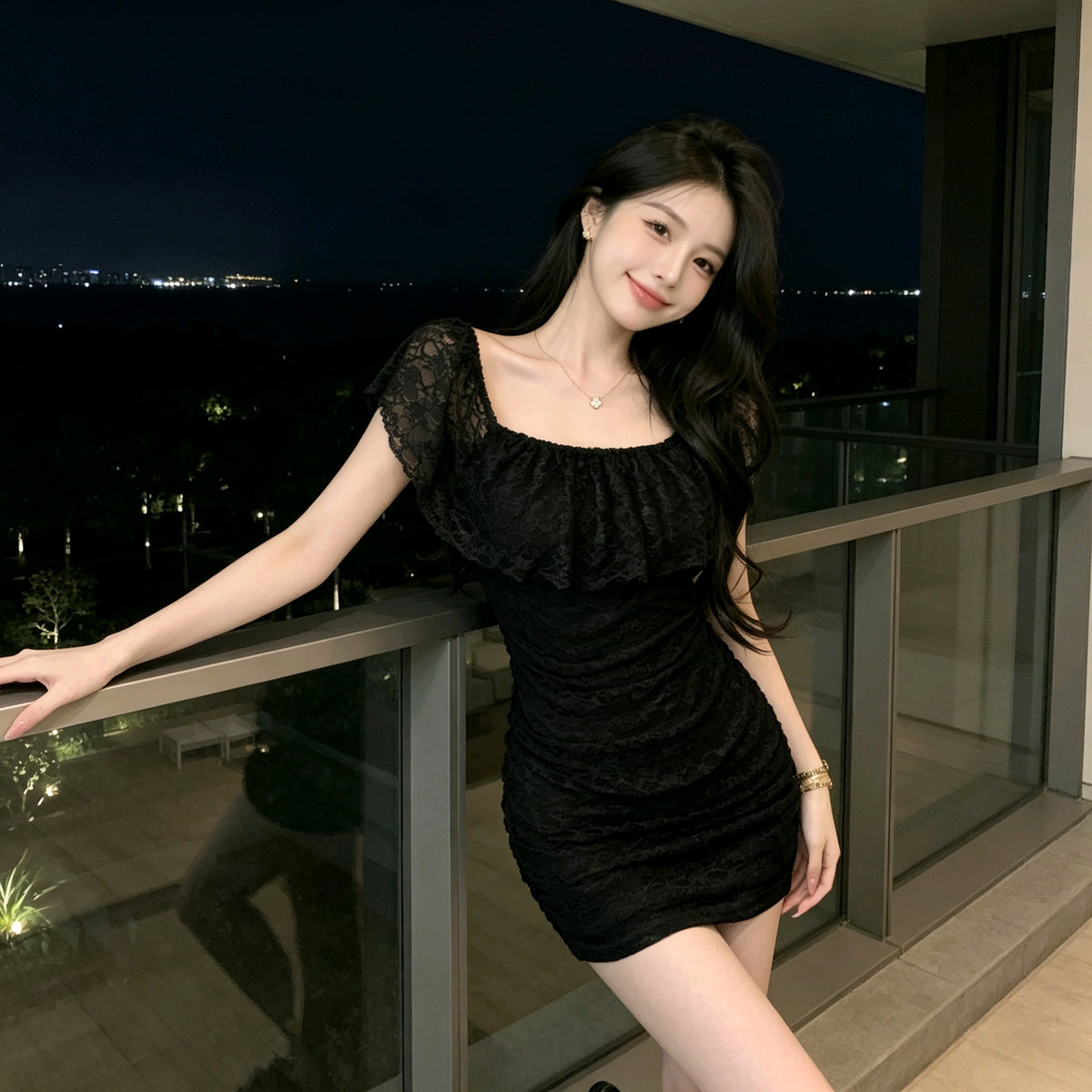韓系小個子百搭溫柔風短裙