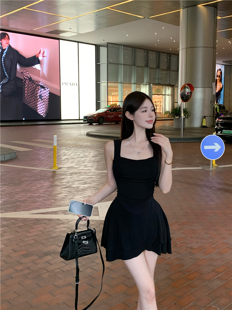 日常氣質簡約修身s型不規則套裝