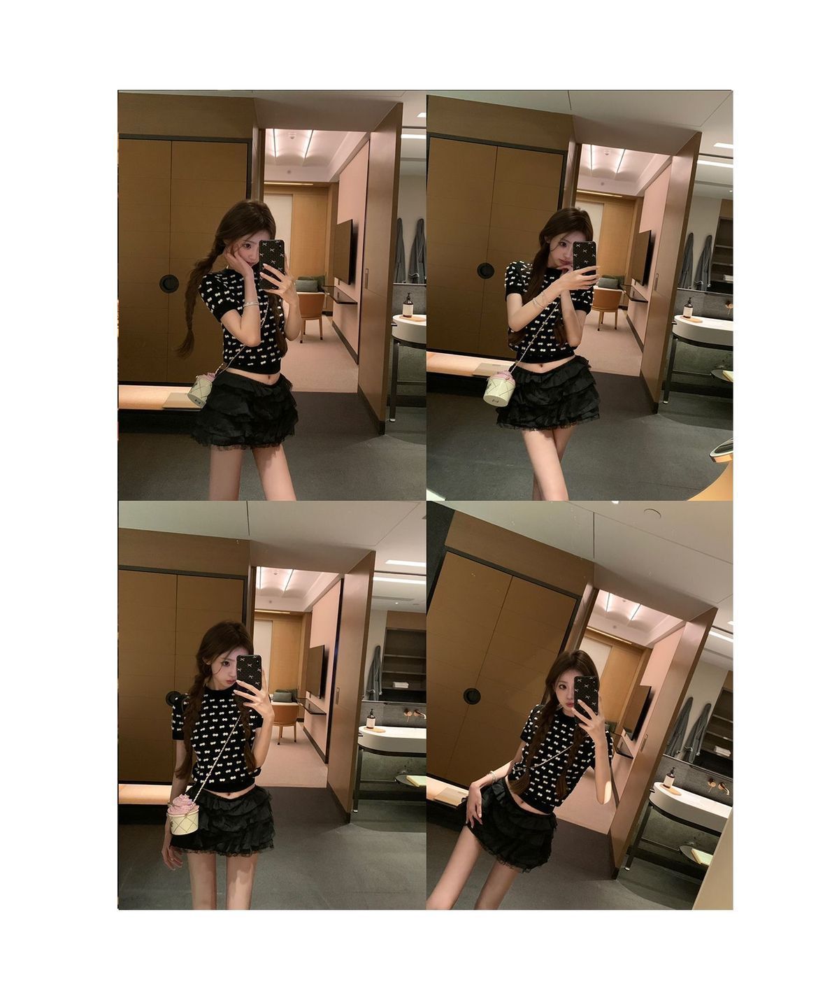 氣質少女蕾絲蓬蓬半身裙